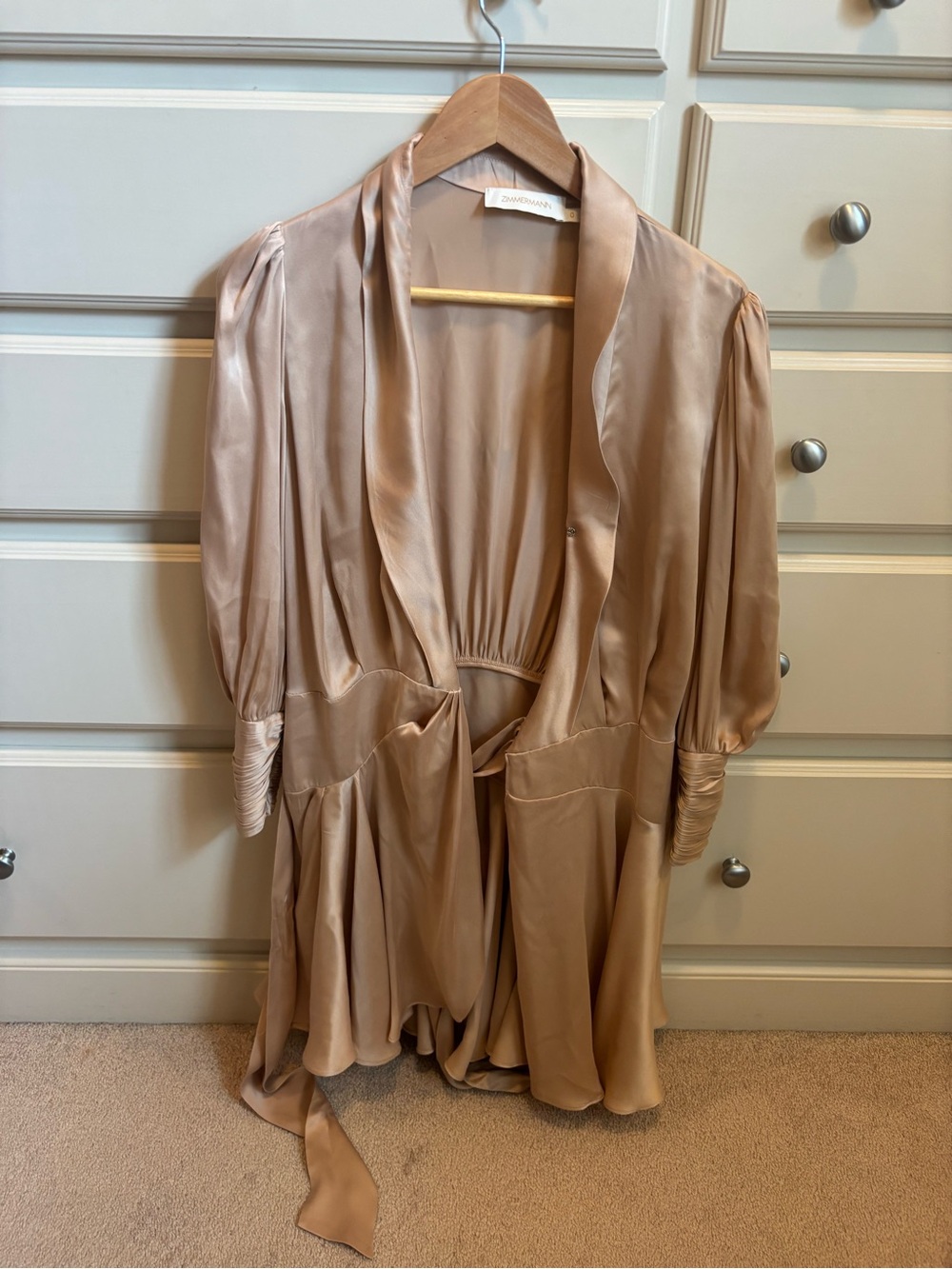 Zimmermann silk mini wrap dress